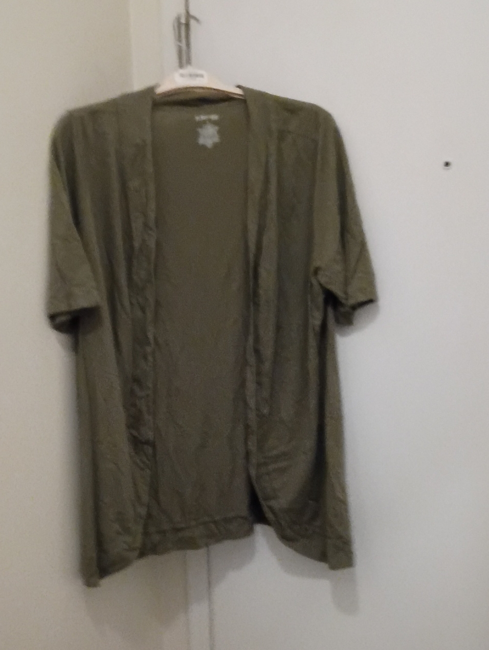 St. John's Bay Olive Knit Open Cardigan